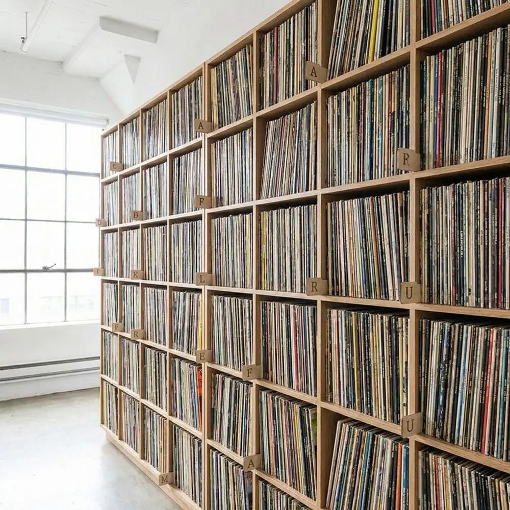 Wooden Vinyl Record Dividers Alphabetical a-Z Efficient Record Dividers File Dividers Time-saving Versatile Record Index Card