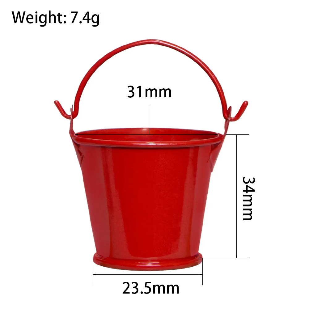 OGRC 1/18 1/24 Scale Simulate Metal Water Bucket RC Model Simulation Parts for 1/18 1/24 TRX4M SCX24 FCX24 Universal Accessories