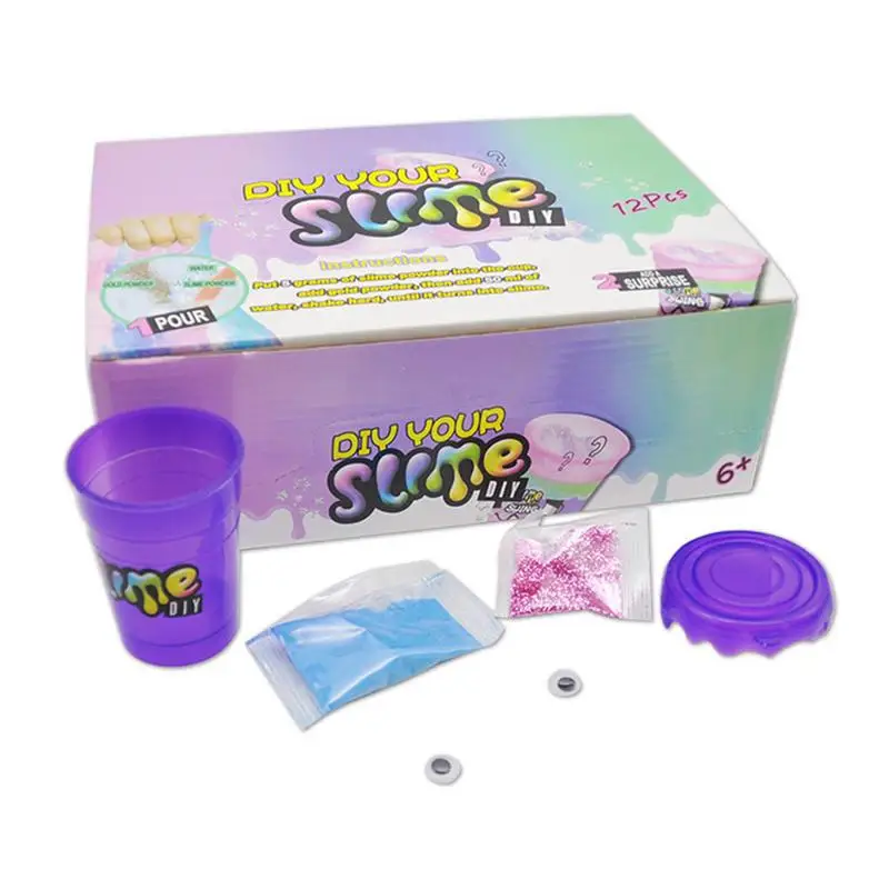 DIY For Slimes Charmss Glitter Make Fluffy SlimesKit Filler Powder Soft Polym Clay Set Antistress Kids Toy