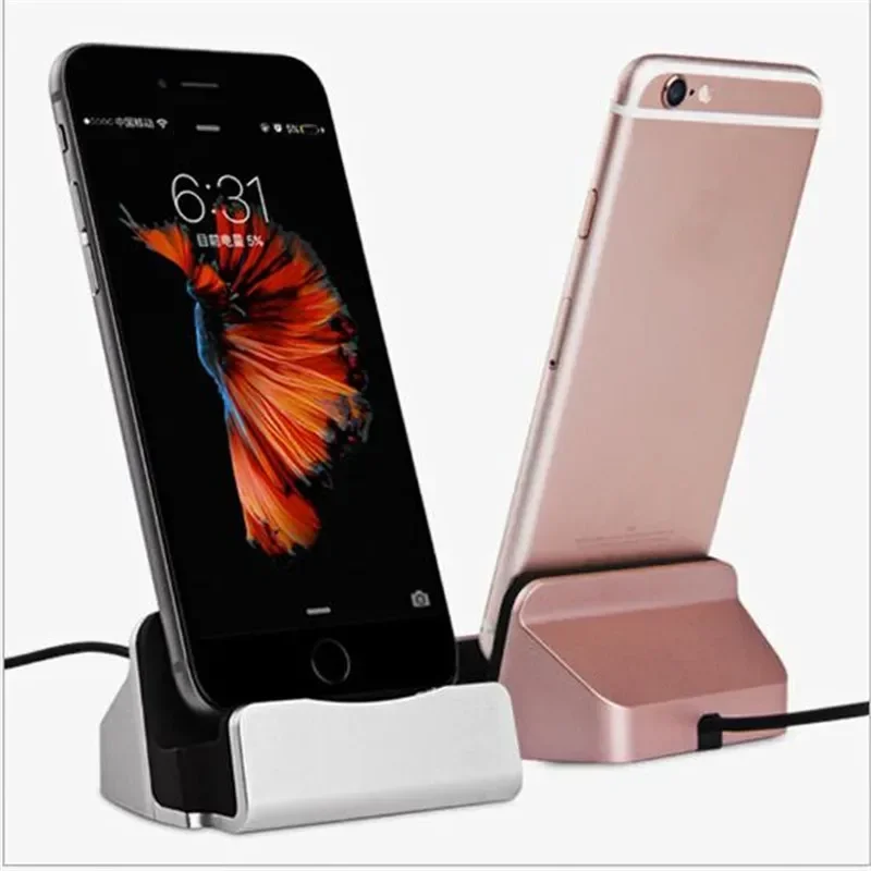 Per IPhone X 8 7 6 Cavo USB Base di sincronizzazione Base di ricarica per Xiaomi Android Tipo C Supporto per supporto Samsung Base di ricarica Dock Station