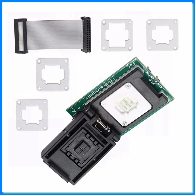 EMMC BGA64 Adapter IC Socket for T76 Programmer with Dual Head Spring-Loaded Test Probe Holder + Limit Frames-AC17