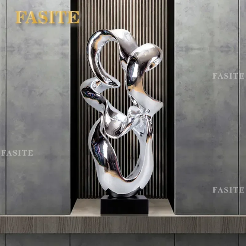 For Home Decor Abstract Resin Sculpture Art Statue Modern Hall Villa Living Room Entrance Ornament Handicraft Furnishing