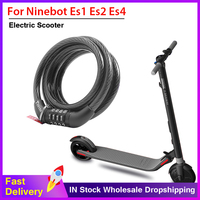 Electric Scooter Anti-theft Bike Lock for Ninebot ES1 ES2 ES3 ES4 Padlock Motorcycle 4 Password Chain Safety Combination Lock