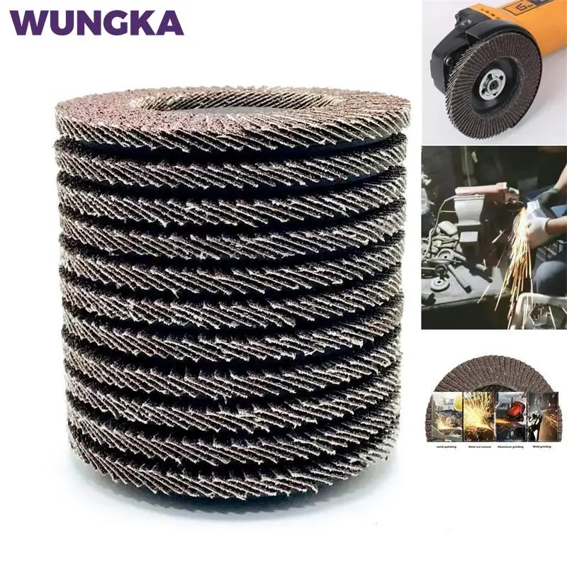 5PCS Flap Discs 100mm 4in Angle Grinder Sanding 60Grit Grinding Wheel Blades for Metal Stainless Steel Iron