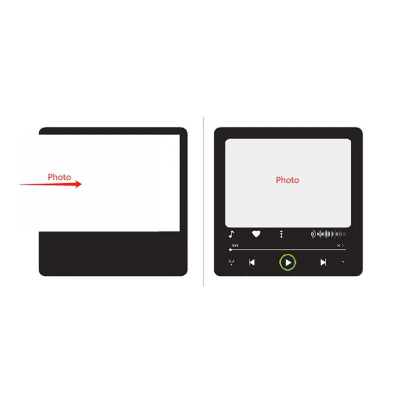 ABBG-Photo Music Box Fridge Stickers Customized Music Fridge Stickers Replaceable Photo Anniversary Gift Couple Present