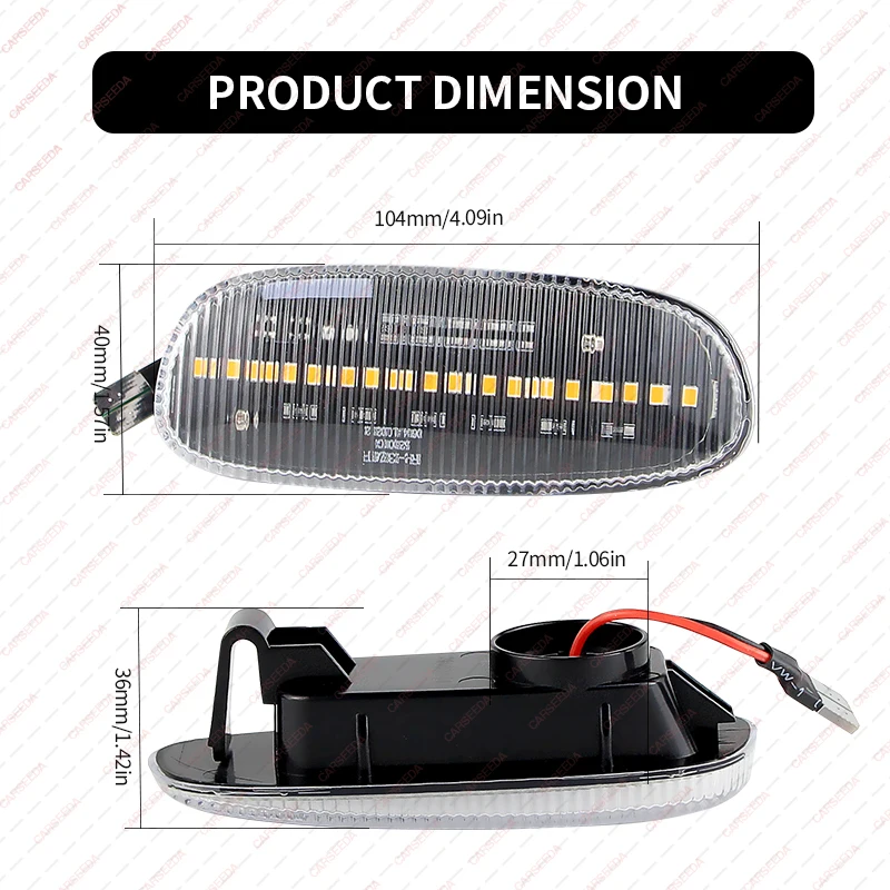 2 قطعة LED ديناميكية متتابعة الجانب ماركر ضوء LED بدوره إشارة لسوبارو امبريزا GC كوبيه GF عربة جنرال موتورز سيدان 1993-2001 84401FA050
