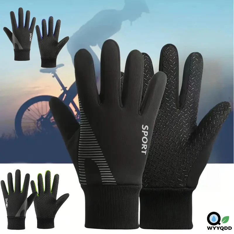 

Winter Kids Warm Gloves Water-resistant Sports Gloves Thick Plush Lining Cold Weather Childrens Cycling Gloves Boys Girls