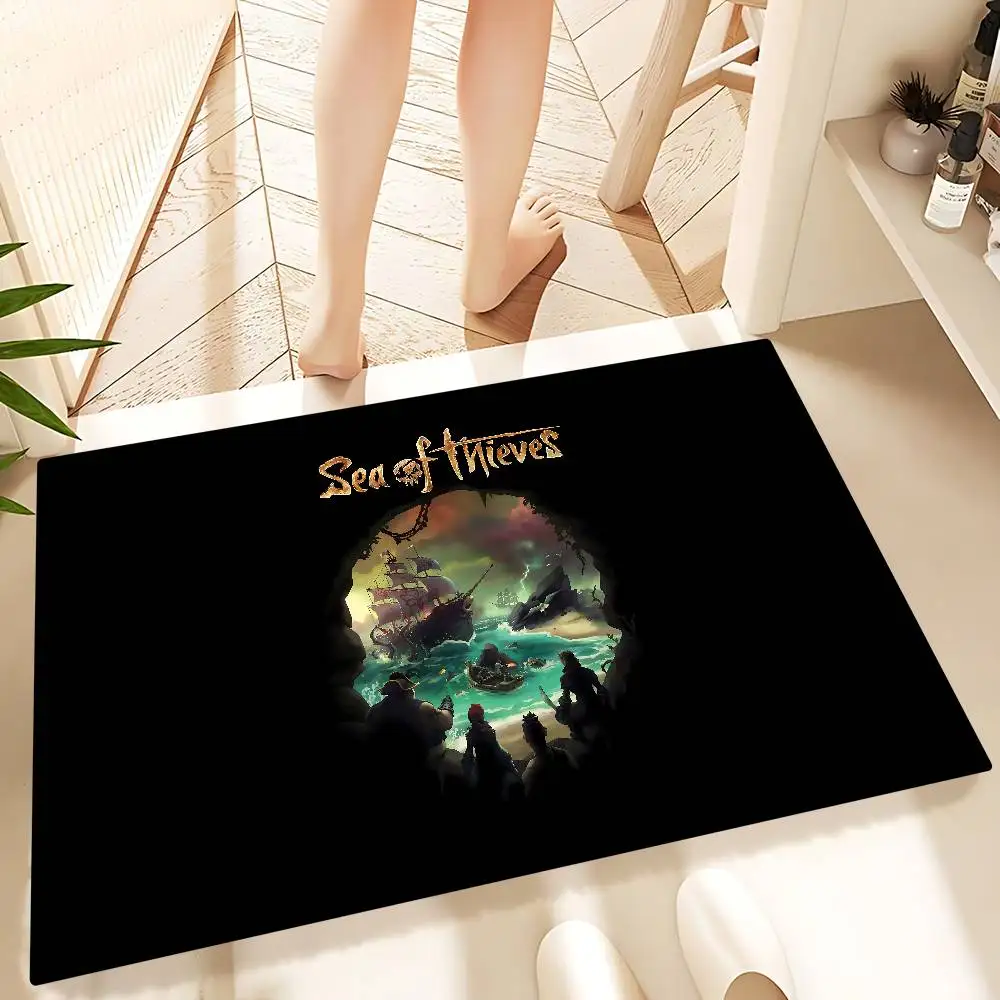 بحار أنيمي اللصوص الحمام حصيرة INS نمط لينة غرفة نوم الطابق منزل غرفة الغسيل حصيرة المضادة للانزلاق ترحيب ممسحة