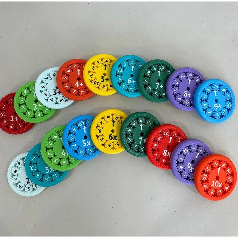 Mainan Fidget Spinner matematika mainan Fidget perkalian dan divisi untuk anak-anak, stimmer dan Fidget yang sedang belajar matematika