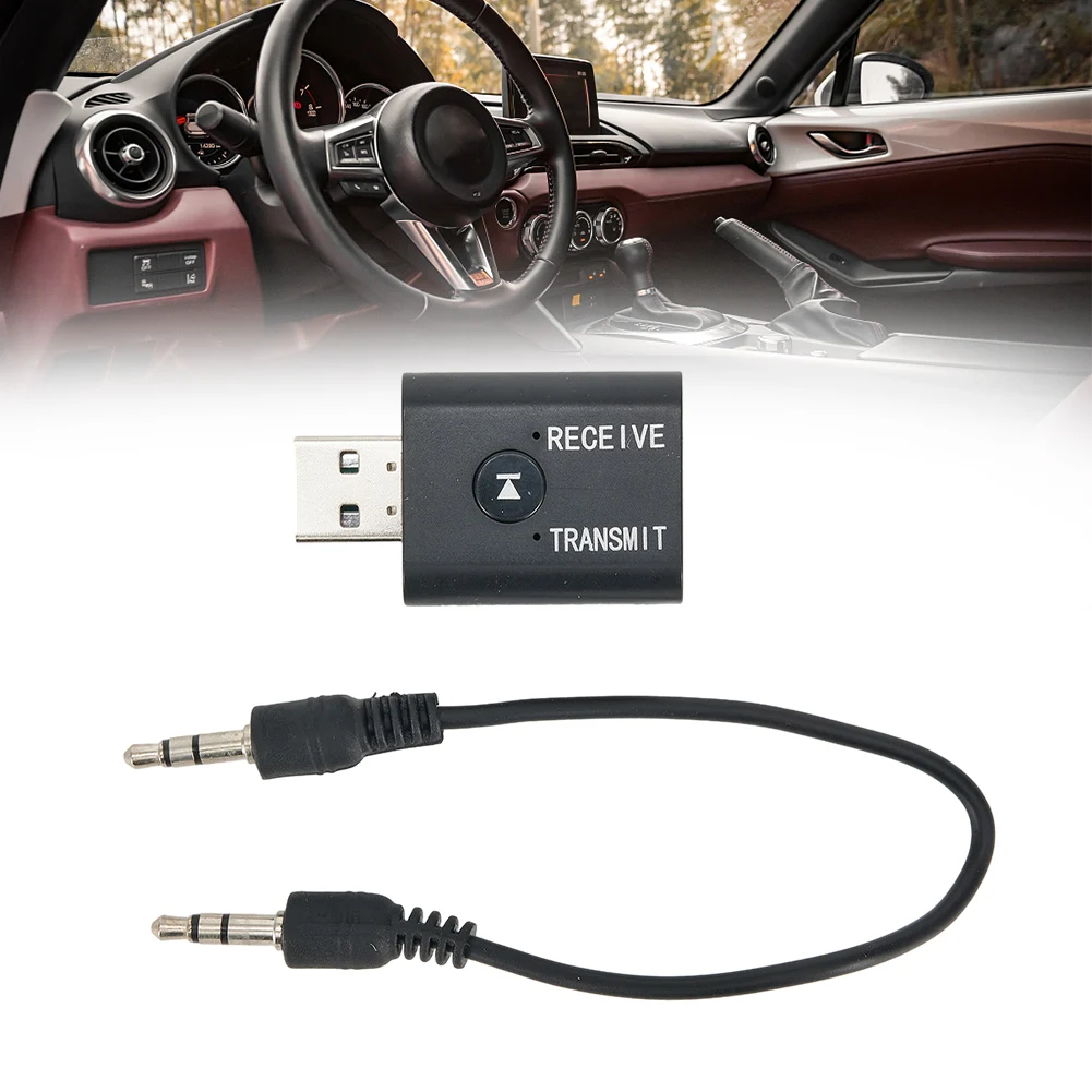 

Transmitter Receiver 2 IN 1 Wireless Audio 3.5mm USB Aux Adapter TR6 Bluetooth-compatible 5.0 Receiver Transmitter