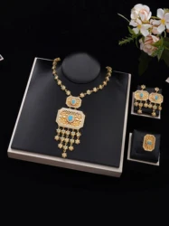 JRH Engagement Jewelry Sets Wedding Bridal Jewelry Sets For Women New Fashion Jewellery CZ Party African 3PCS Jewelry Dubai Gift