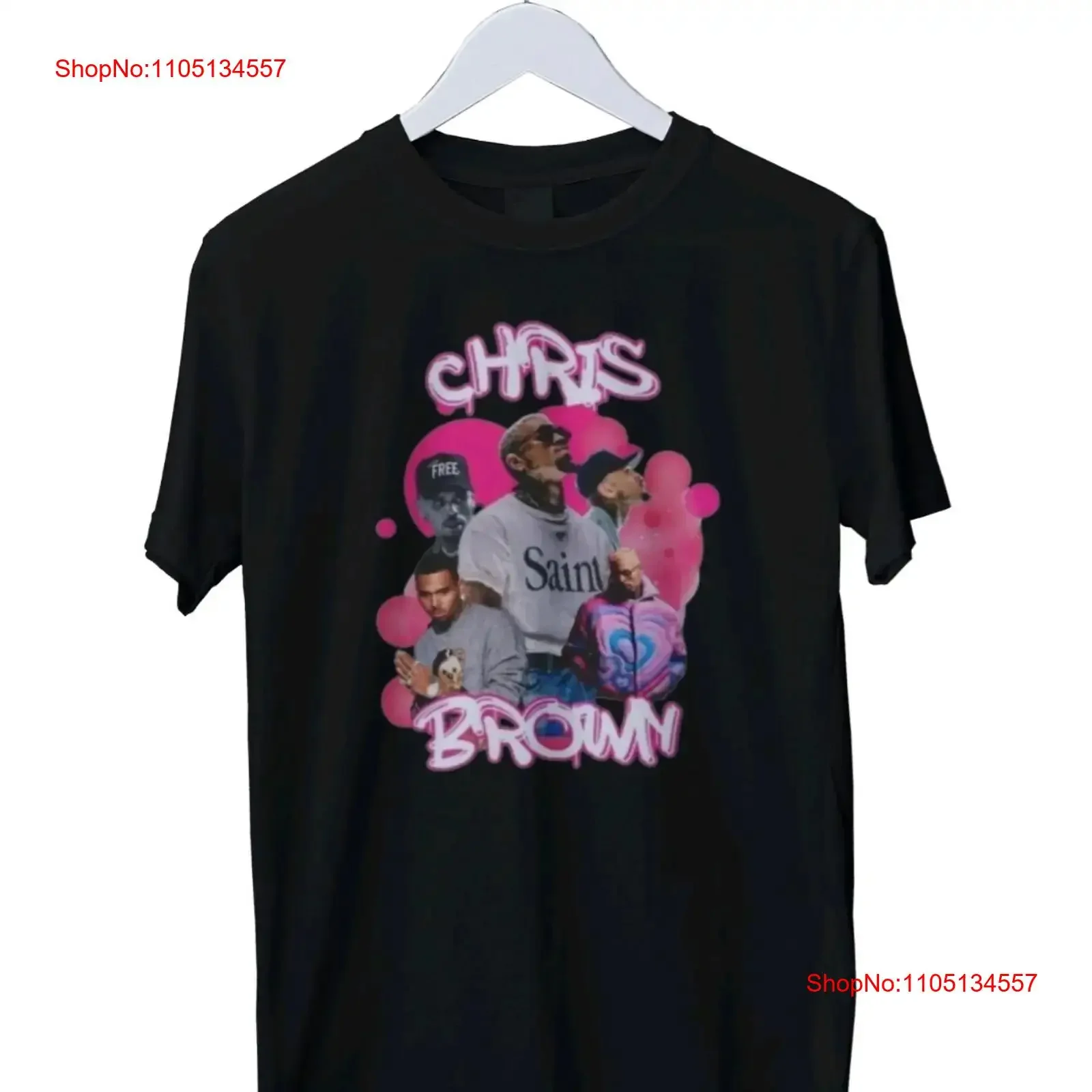 Chris Brown Pink T Shirt Mens S M L XL 2 3 4 vintage Washed Stretched Unisex streetwear Versatile homme fashion Soft Stylish