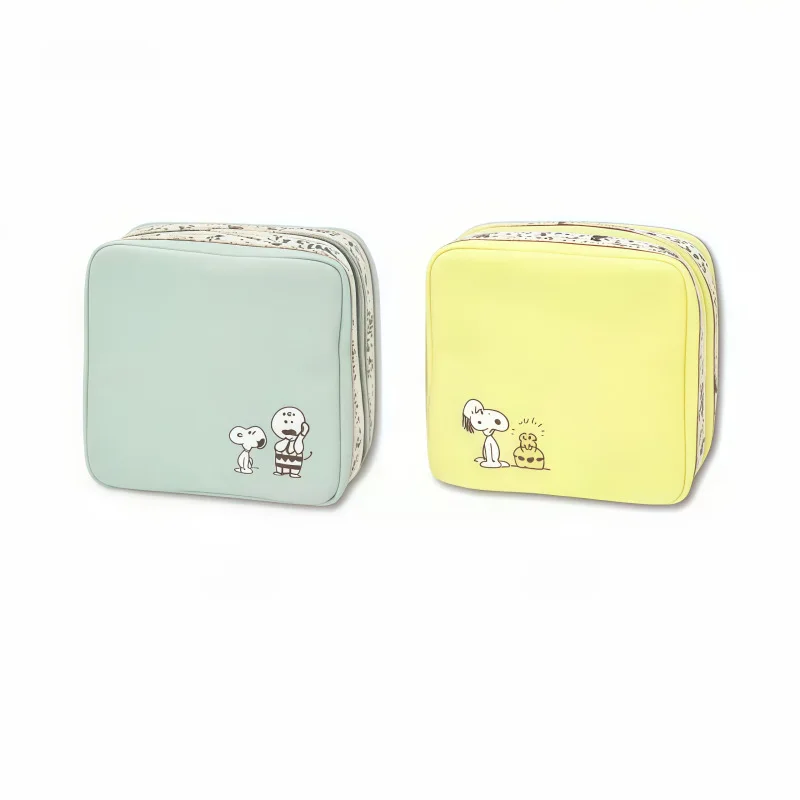 Anime Snoopys Series Square Cosmetic Bag Cartoon Creativity Printing Portable Multi-compartment Storage Bag Coin Purse Gift - view 4