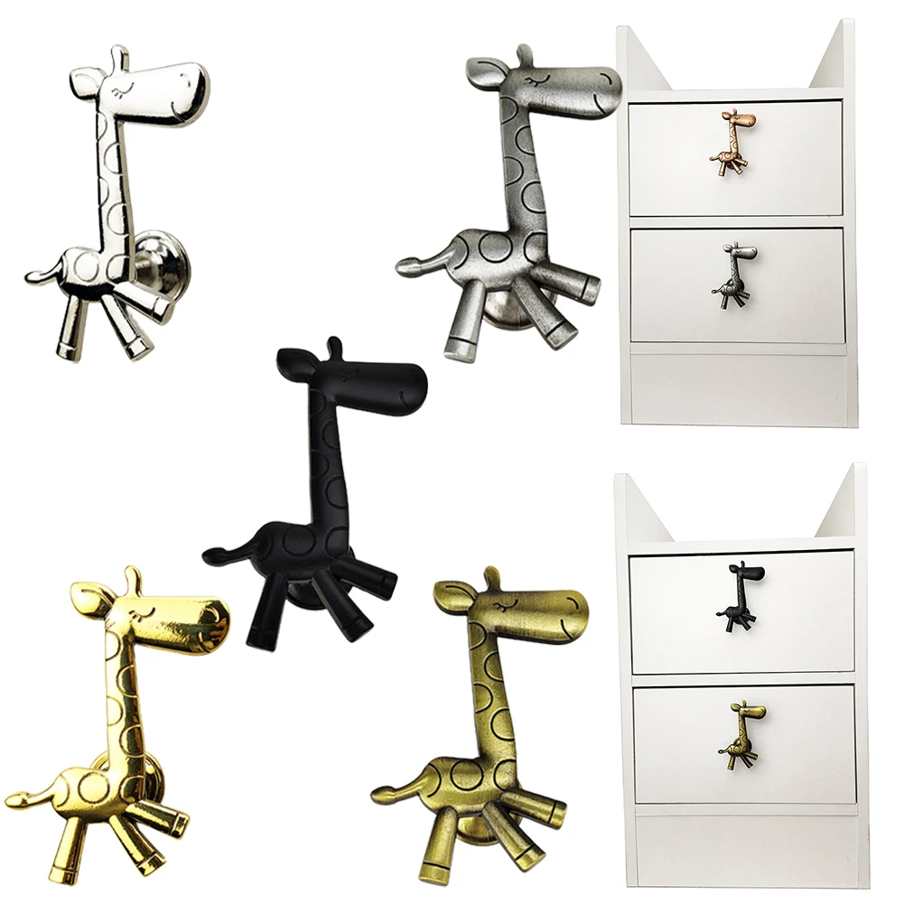 Cupboard Handle Zinc Alloy Furniture Handle Kitchen Cabinet Doors Knob Giraffe Furniture Drawer Pull Hardware Pull Handle