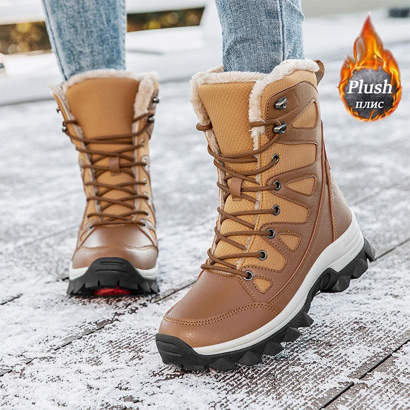 

Зимние сапоги Женская новая женская обувь Мужские теплые ботинки Женские повседневные плюшевые ботинки Botas Mujer Зимняя обувь Мужские зимние ботинки унисекс Пара обуви