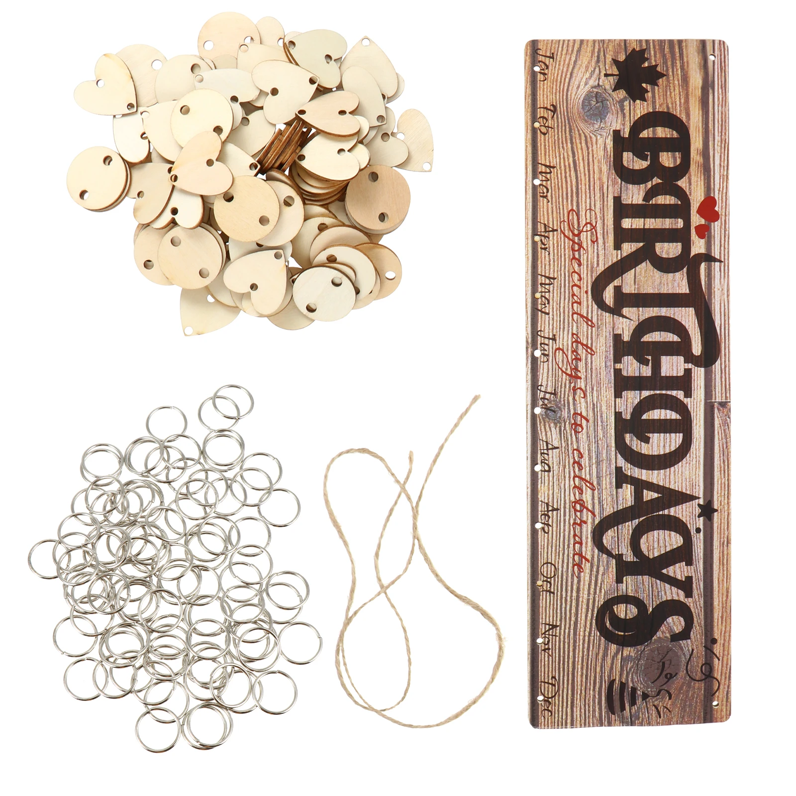 

1 комплект, 1 комплект, деревянный подвесной календарь на день рождения, семейная доска-напоминание «сделай сам», простая сборка, многоразовый, экологически чистый, с принтом ручной работы