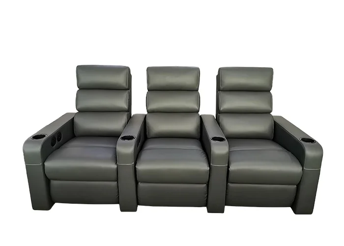 Modern Living Room Leather Reclining Power Sofa Seat Theater Recliner Thick Seat Cushion Backrest Electric sofa