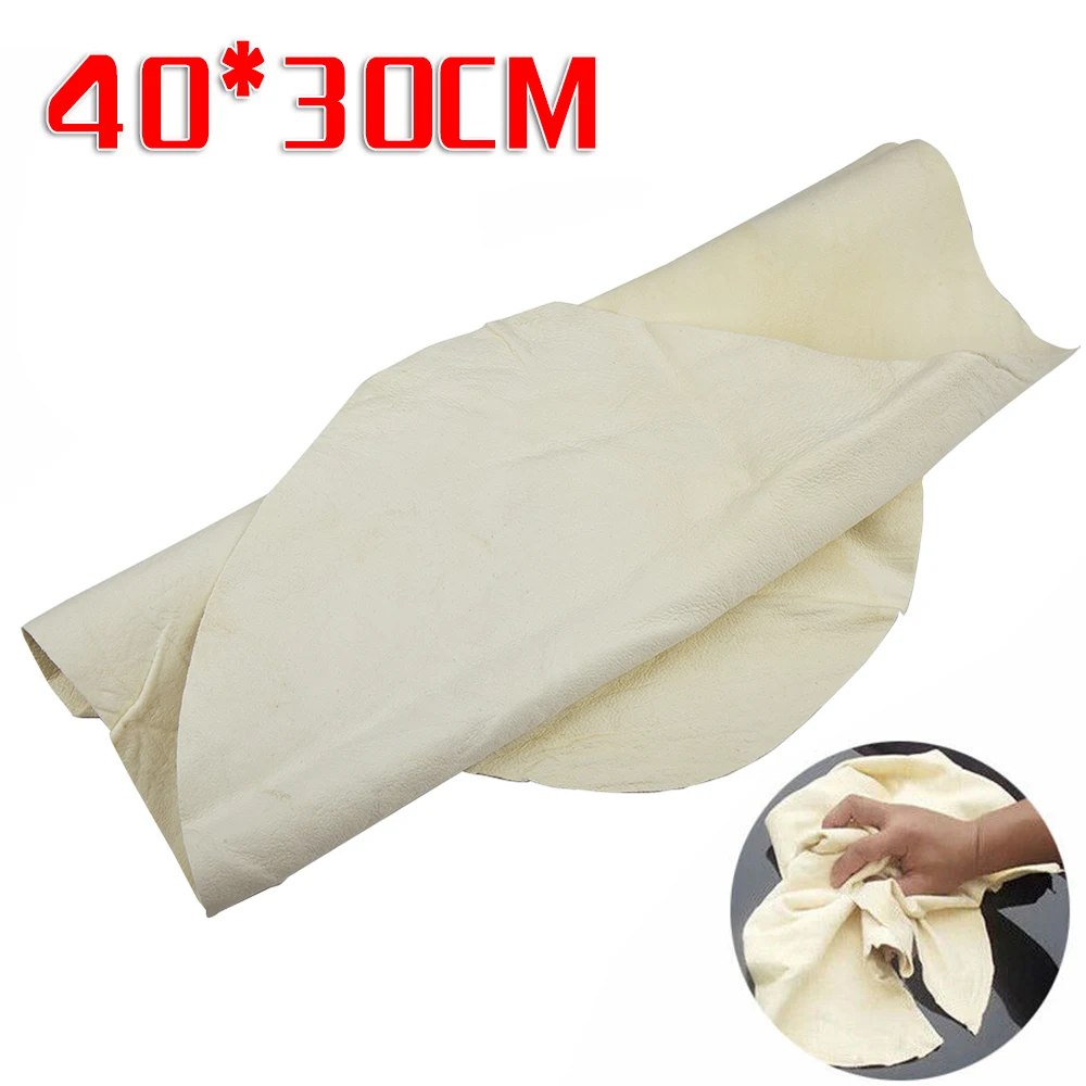 

Car Accessories Chamois Leather Cleaning Cloth Car Washing Towel Water Absorbent Rag 40*30cm Accesorios Para Auto Hight Quailtly