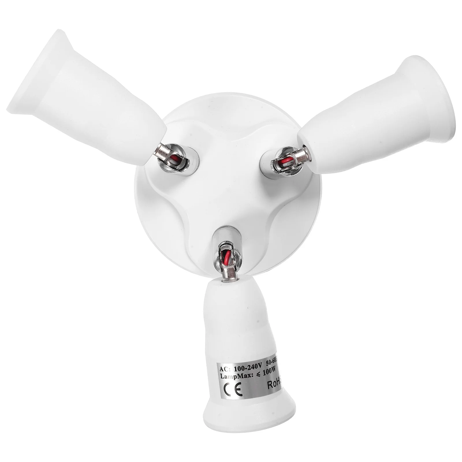 

360 Degree Rotating Lamp Socket Converter for LED Bulbs E27 Base Splitter Extender Fireproof Material Lighting Accessories