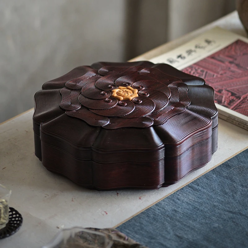 The Palace Museum Collection Reproduction Sour Branch Storage Box with Redwood Dried Fruit Snacks Chinese Vintage