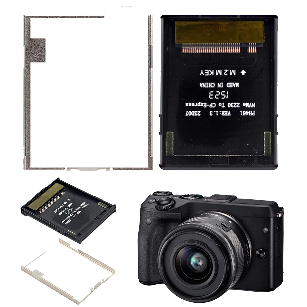 CF-Express tipo B a M.2 NVMe 2230 M-Key SSD adaptador PCIe 4,0 memoria de expansión tarjeta CFexpress para estudio de fotografía de cámara