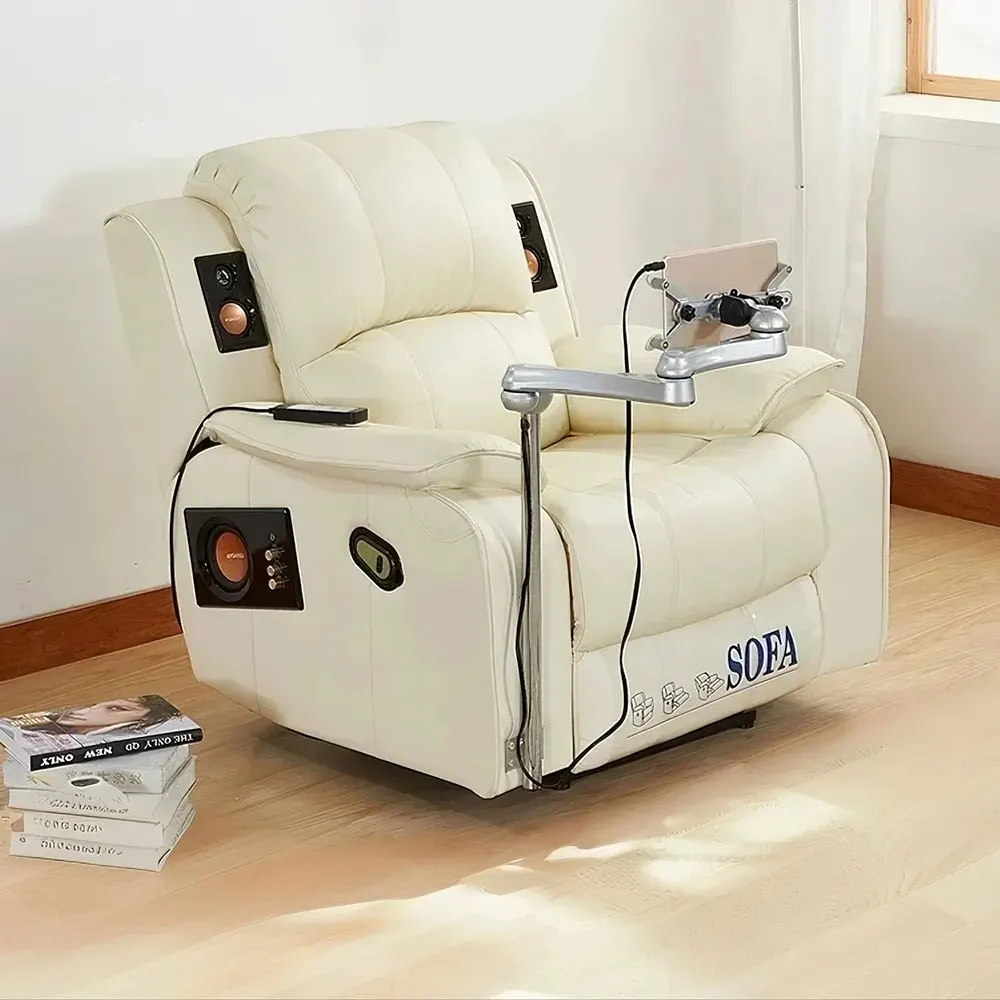 #Smart Single Recliner Sofa Set Body Vibration Therapy Hypnosis Counseling Music Relaxation for Living Room Synthetic Leather