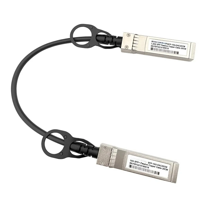 كابل 10G SFP DAC 20 سم، 0.5 م، 1 م، 2 م، 3 م كابلات توصيل نحاسية Twinax SFP+ DAC لمفتاح MikroTik، TP-Link، Netgear