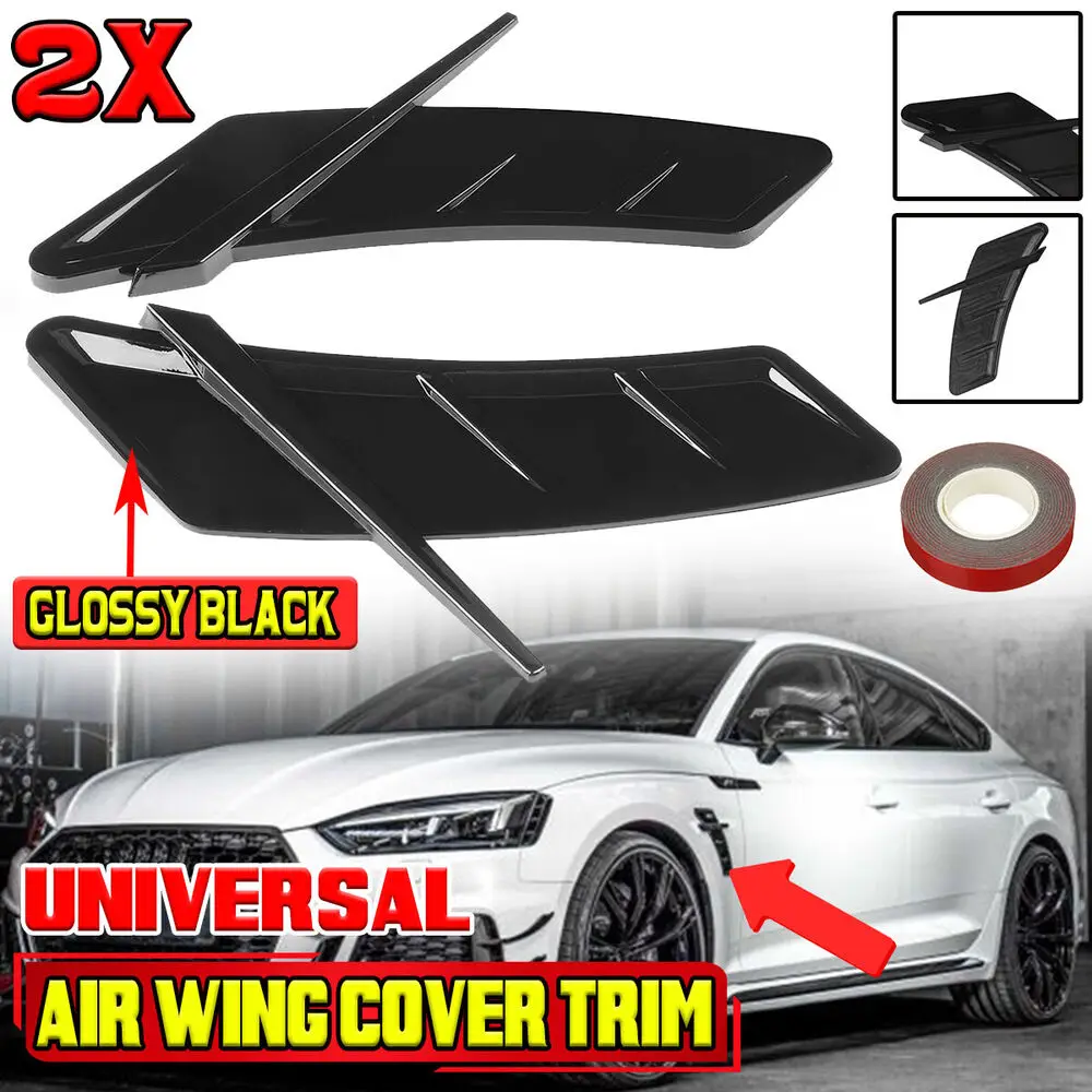 

Universal Automobiles DIY Car Accessories Mudguards Side Air Flow Decor Vent Intake Duct Fender Grille Trim Cover bodykits 2pcs