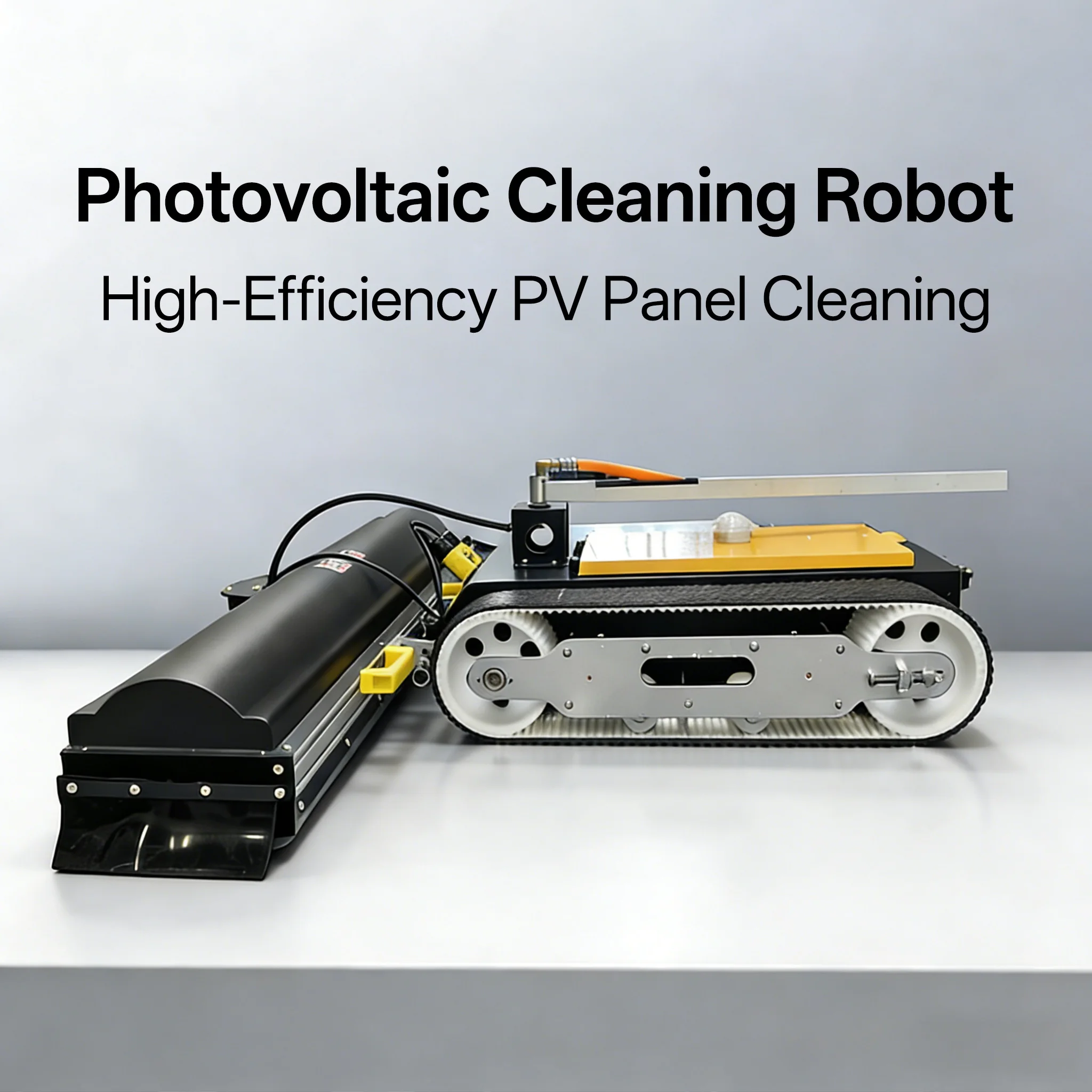 Photovoltaic Panel Cleaning Robot Solar Panel Sweeper 2200-2600 M/h Efficiency for Dry Wet Conditions