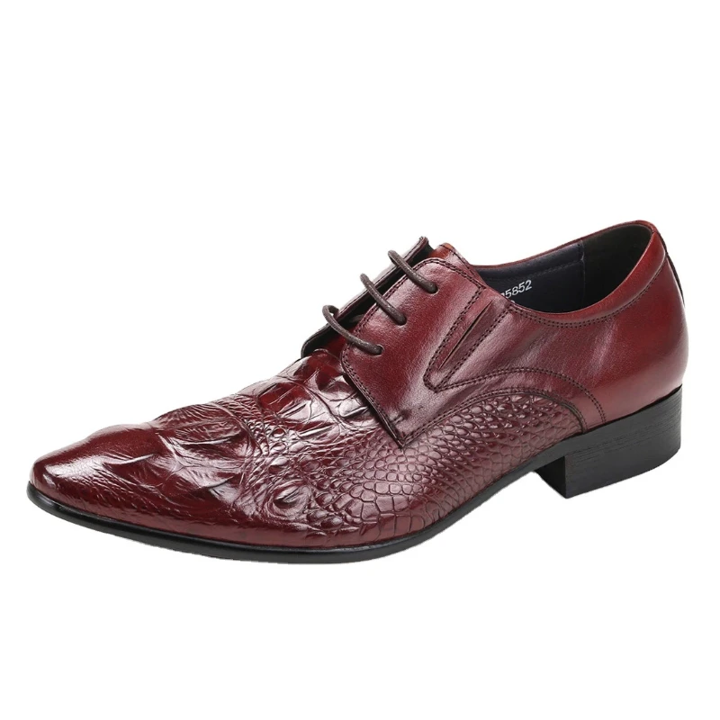 

Italian Mens Genuine Leather Dress Shoes Luxury Handmade Quality Comfortable 2026 Autumn Black Wedding Social Shoes Male Size 46