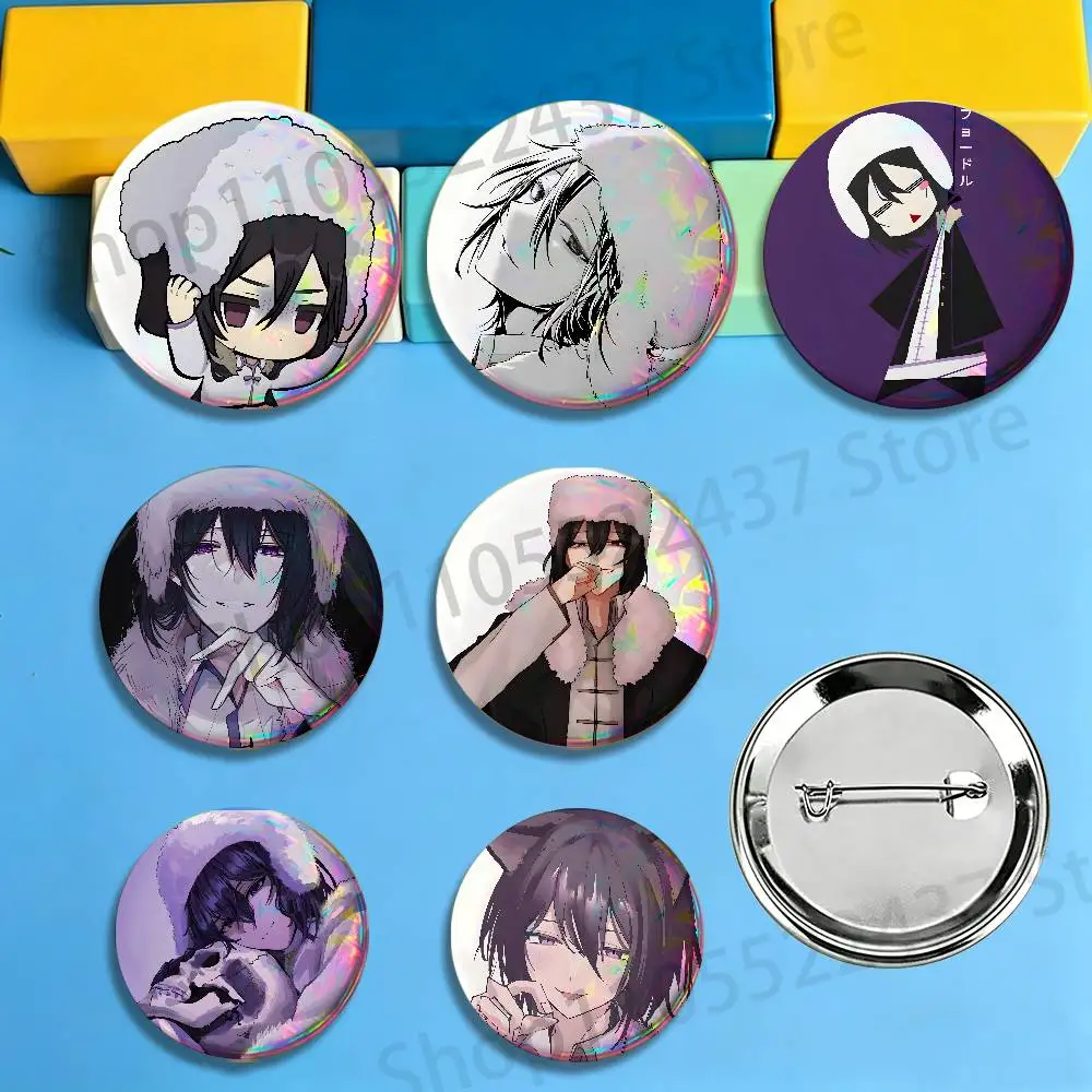 Cartoon Fyodor D B-Bungo S-Stray Brooches for Bag Decor Jewelry Accessories Gift 25/32/44/58/75mm Round Cartoon Badges