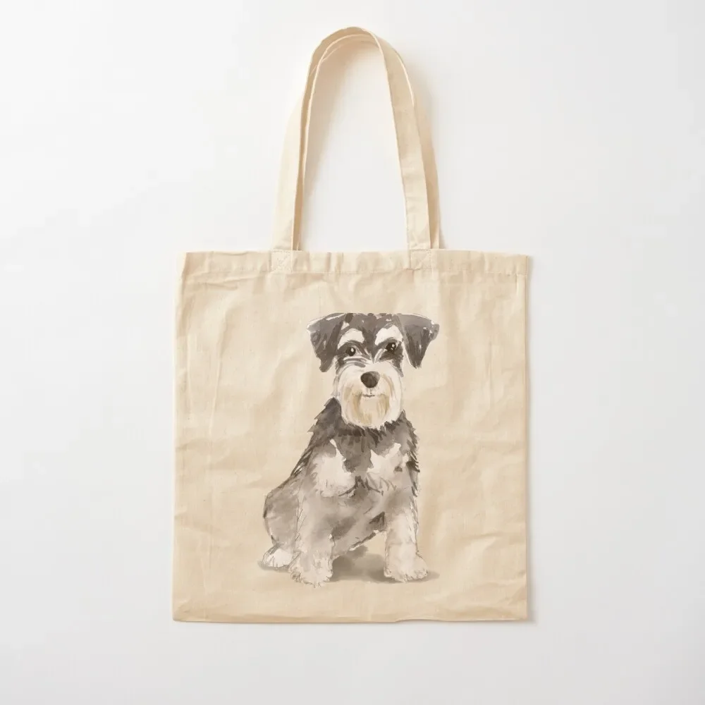 

Watercolor Miniature Schnauzer Tote Bag large tote bag reusable shopping bag