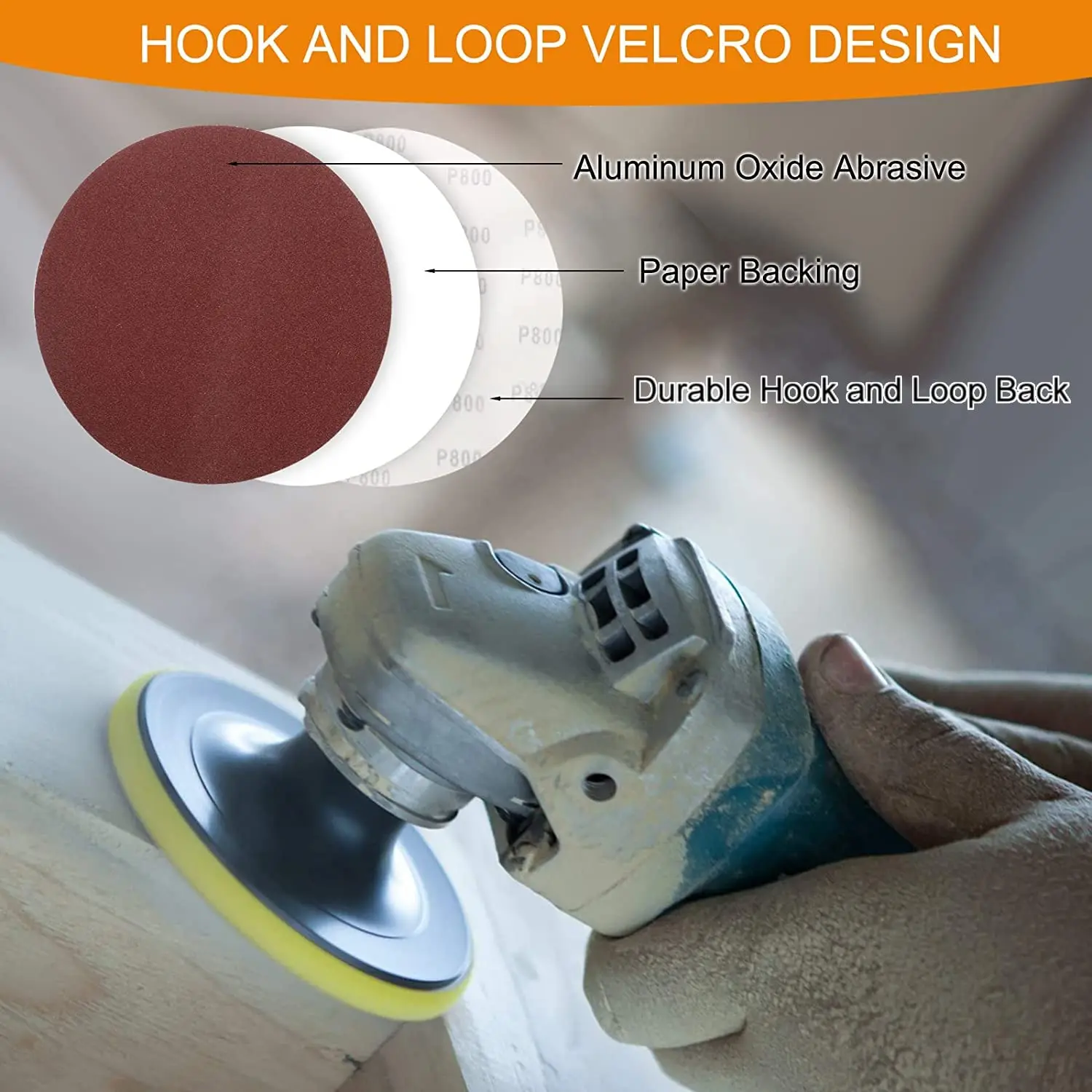 10 Pcs Sanding Discs Set 7inch 180MM Hook & Loop Sandpaper Assorted Grits Sanding Discs 60-2000# for Random Orbital Sander