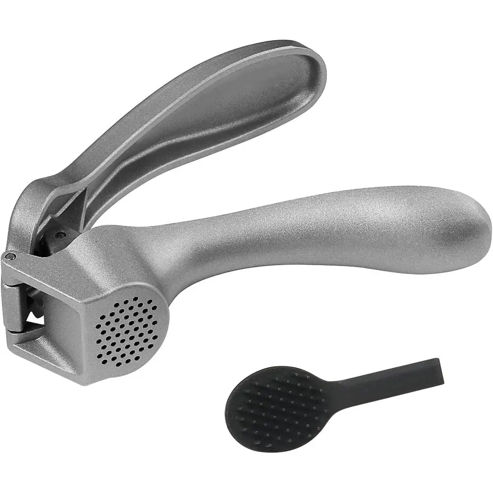 

Ergonomic Garlic Mincer with Rust-Proof Design, No Peeling Required, Ginger & Garlic Crusher, Includes Cleaning Brush, Dishwashe
