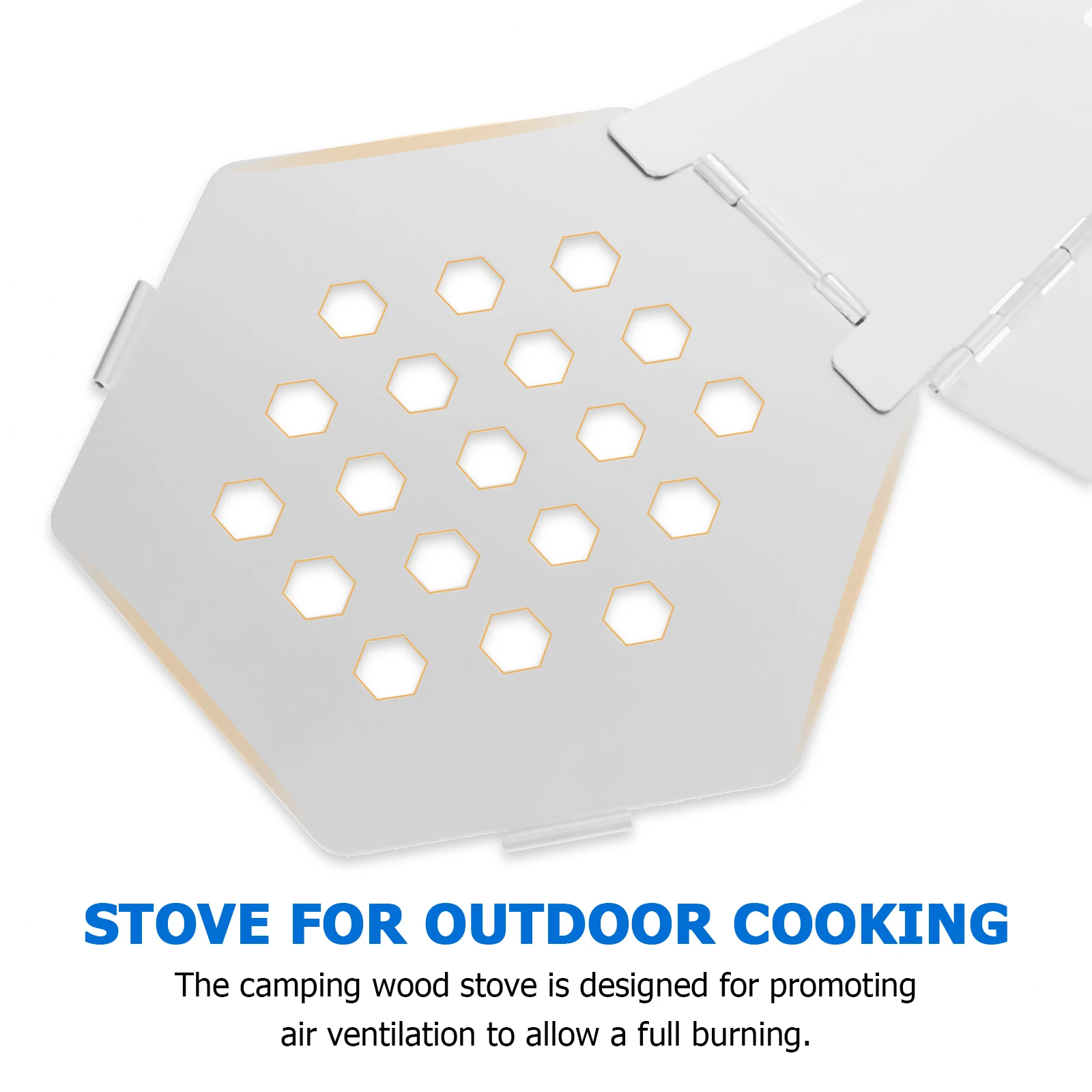 

Folding Wood Burning Stove Portable Lightweight Camping Stove For Outdoor Cooking Windshield Durable Stainless Steel Foldable