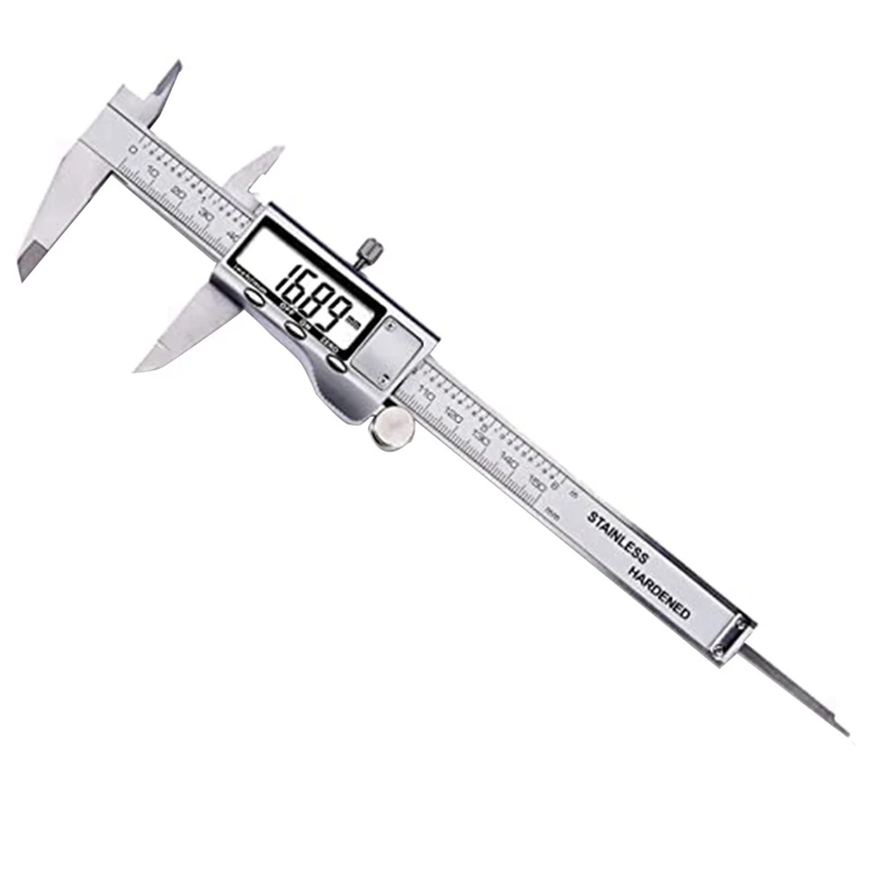 

Digital Caliper Measuring Tool, Digital Micrometer, Stainless Steel Vernier Caliper, Inch/Mm Conversion (6 Inch/150 Mm)