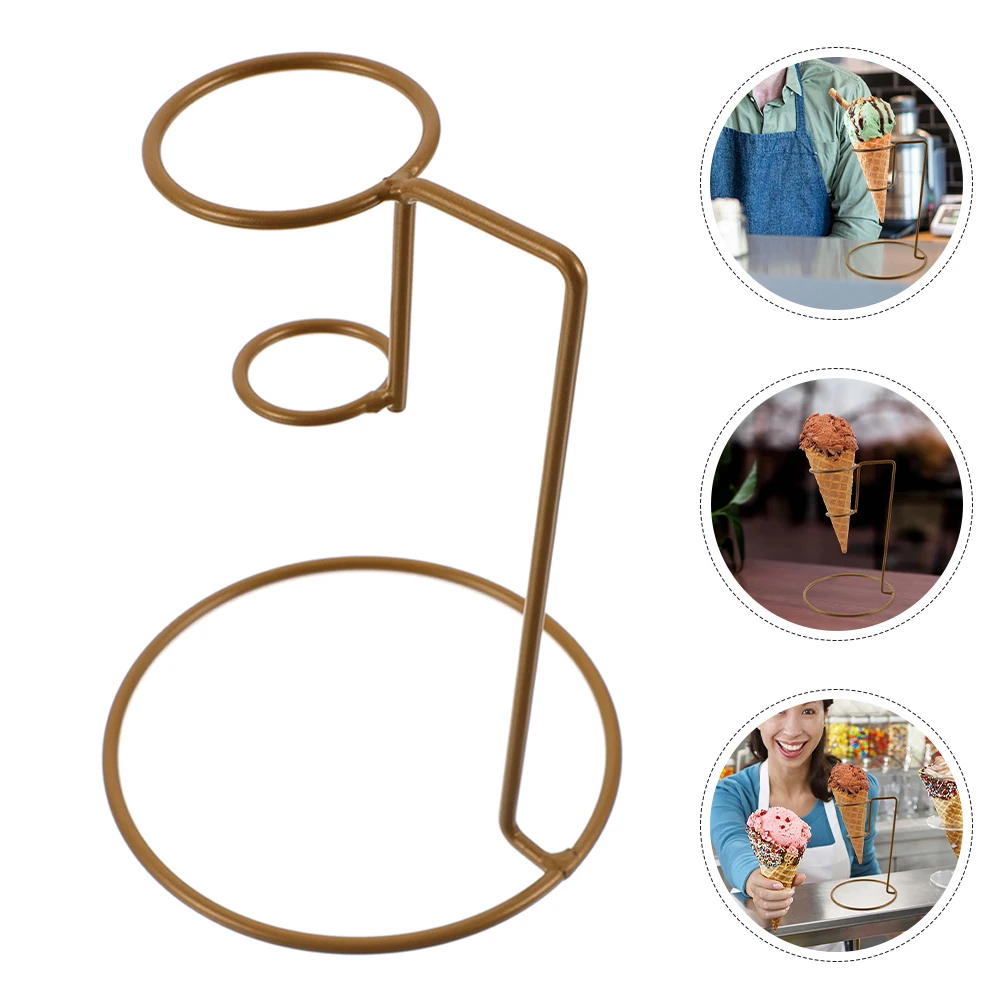 2pcs Ice Cream Cone Holder Stand Metal Display Rack Sturdy Iron For Party Dessert Table Home Shop Use Easy Cleaning Storage