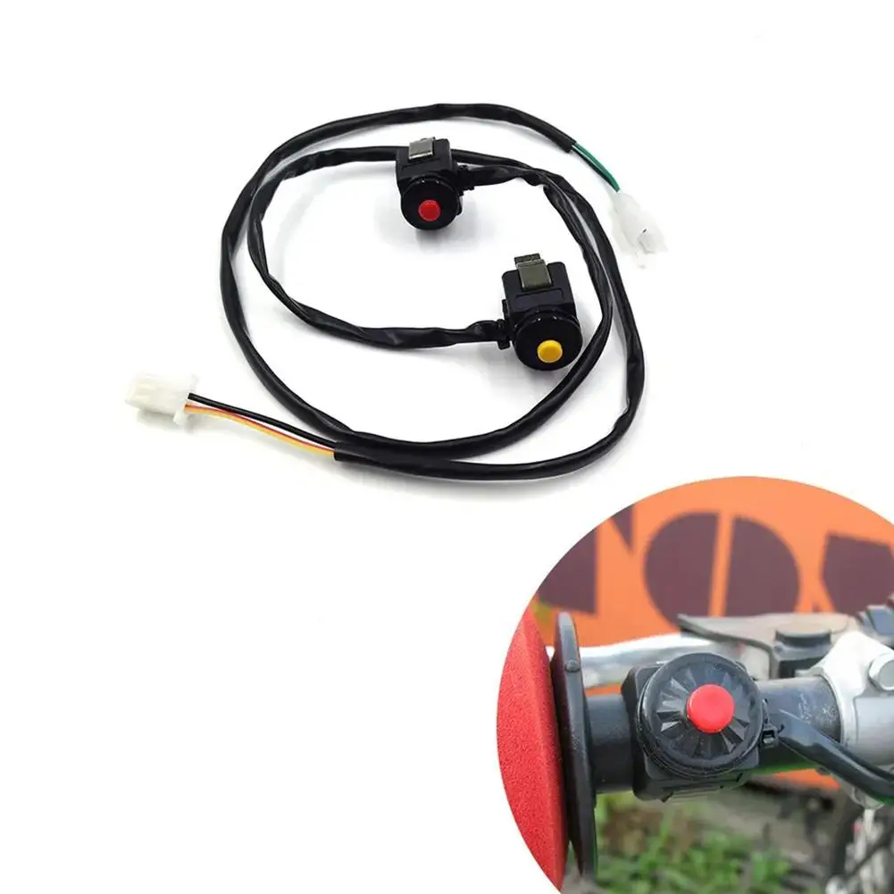 1pc Motorcycle Kill Switch Red Push Button Horn Starter Dirt Bike ATV UTV Dual Sport  Universal Kill Stop Horn Switch