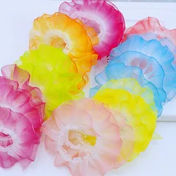 Rainbow Gradient Crystal Chiffon Tulle Lace Fabric Accessories DIY Clothes Cloth Handmade Doll Cats And Dogs Home Textile Decor