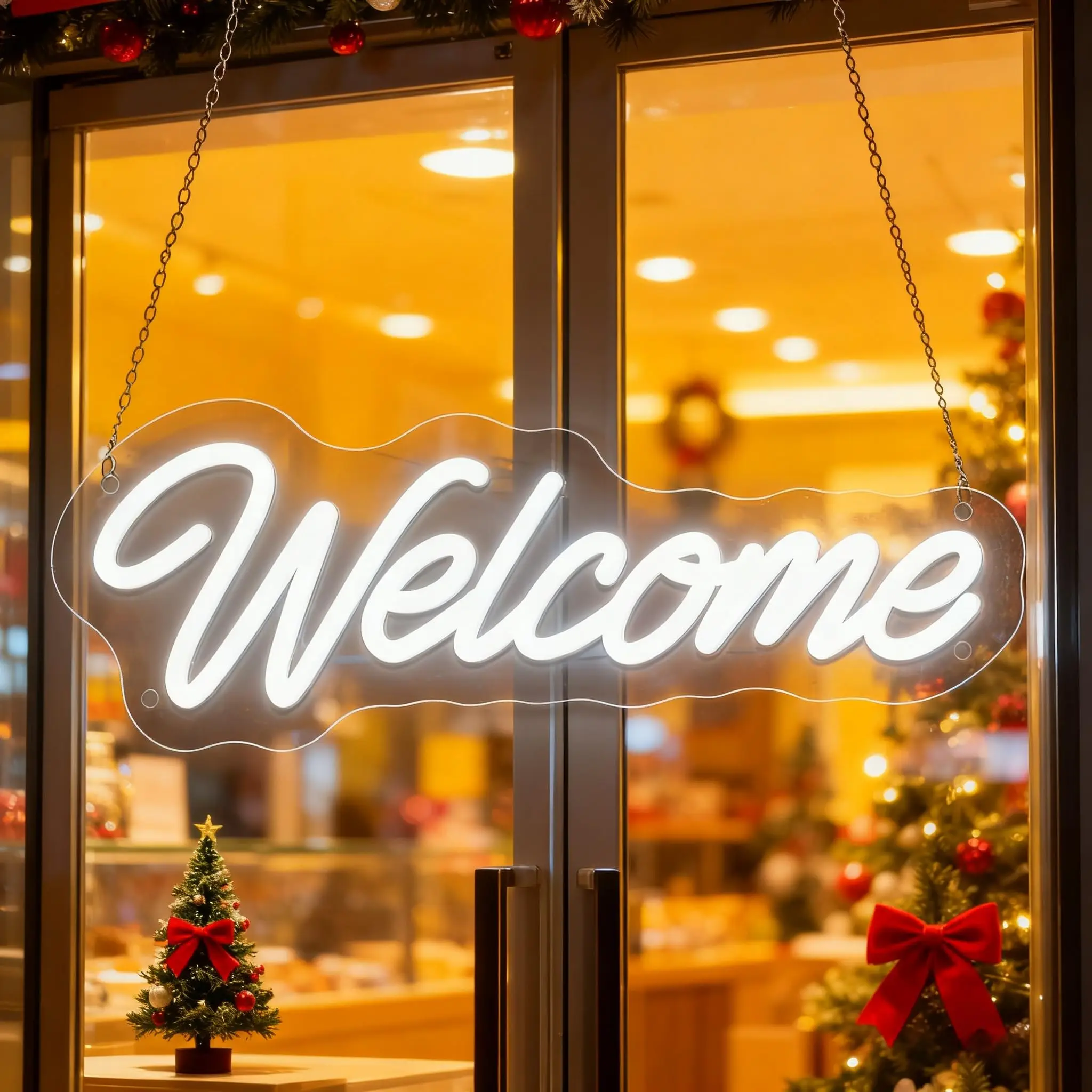 

Welcome Neon Sign for Wall Decor Light Up Signs for Business Store LED SIgn for Restaurant Food Shop Coffee Bar Hotel