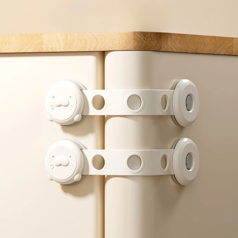 Verstellbare Kindersicherungen für Schränke & Küchenschränke, Schubladen, Kühlschränke, Toiletten, kindersichere Verriegelung ohne Werkzeug oder Bohren – Detail 3