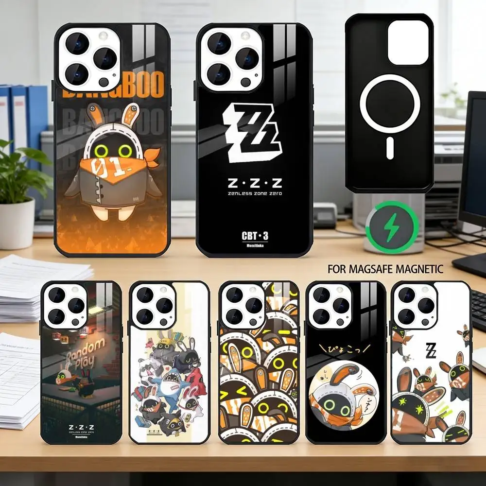 

Bangboo Zenless Zone Z-zero Phone Case For iPhone17,16,15,14,13,12,11 Plus,Pro Magnetic with Magsafe Wireless Charging