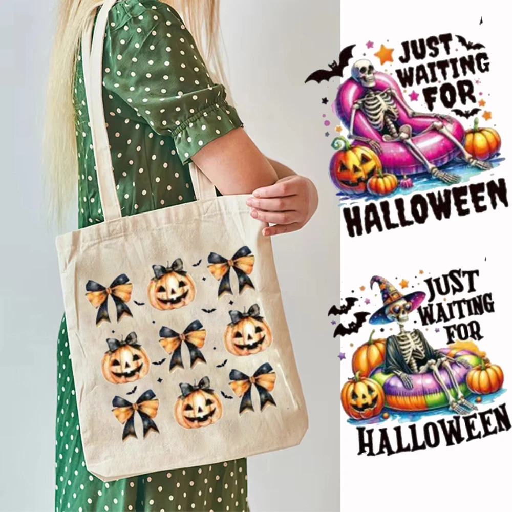 

Halloween Pumpkin HeadCanvas Shoulder Bag Large Capacity Multi-purpose Storage Bag Shopping Handbag Women's Handbag Gift ﻿