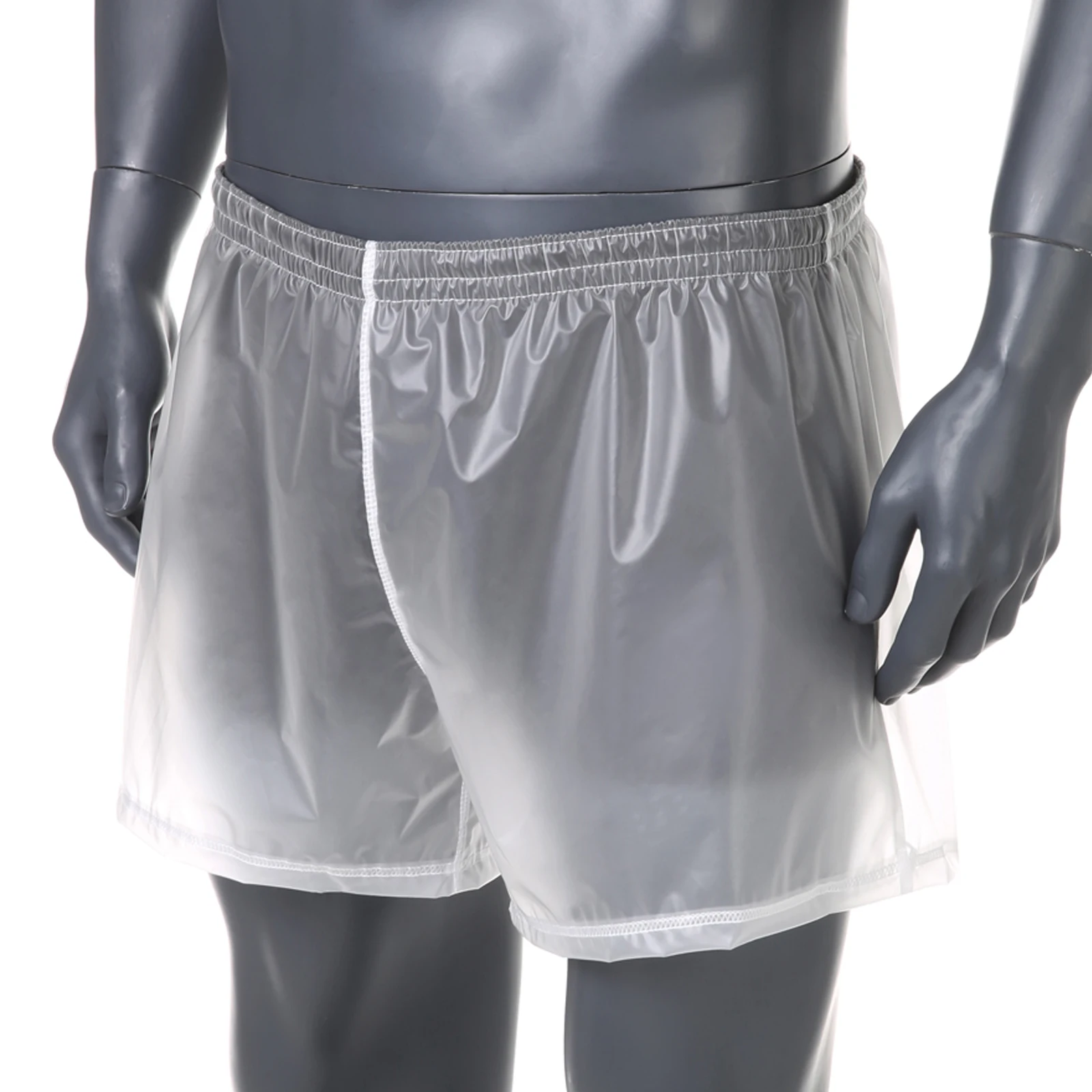 Fashion Men's Underwear Transparent See-Through Boxers PVC Waterproof Men Beach Shorts Surf Beach Pants Men's swimwear