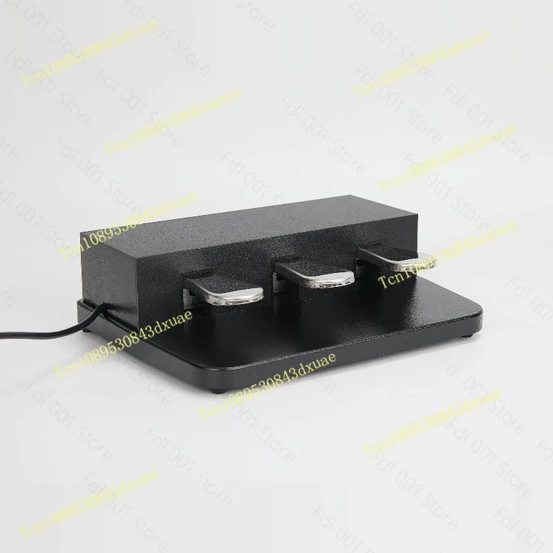 Piano Pedal Extender for Kids - Adjustable 3-Pedal Riser with Sustain Function, Black Height-Adjustable Footrest