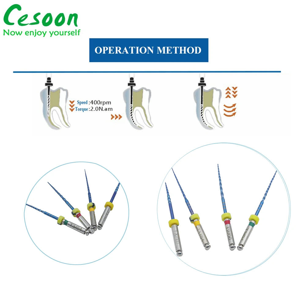 4Pcs/Set Dental Root Cannal Files S3 System Flexible Engine Niti Heat Activated Endo Files Rotary Endodontic Treatment Material