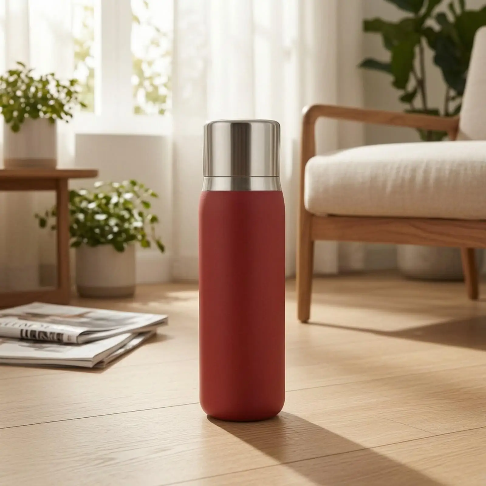 Insulated Tea Bottle Portable Insulated Tea Infuser Tumbler with Beverage Holder Lid Heat Retention for Outdoor Activities,