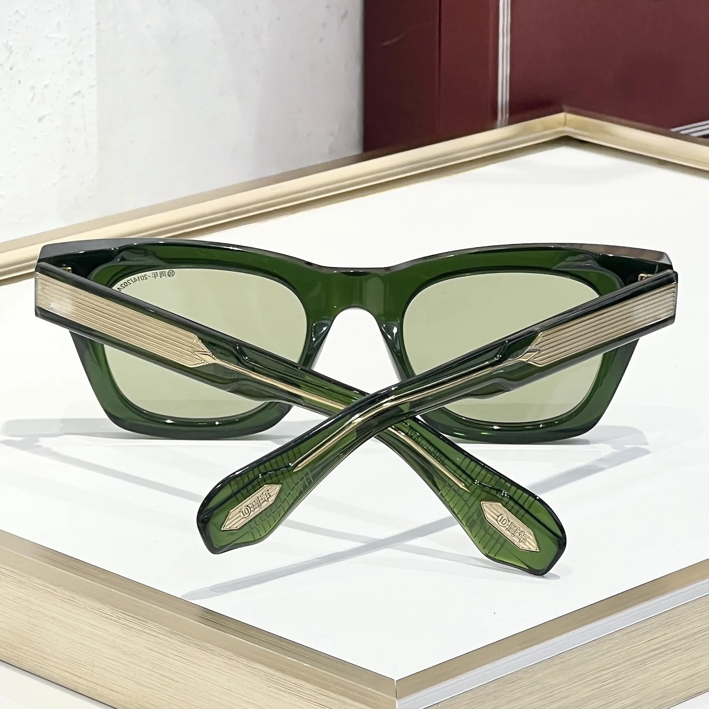 JMM DEALAN 10th الذكرى نظارات شمسية كلاسيكية UV400 اليدوية إطار خلات مصمم نظارات للرجال في الهواء الطلق متعدد الألوان مع حافظة