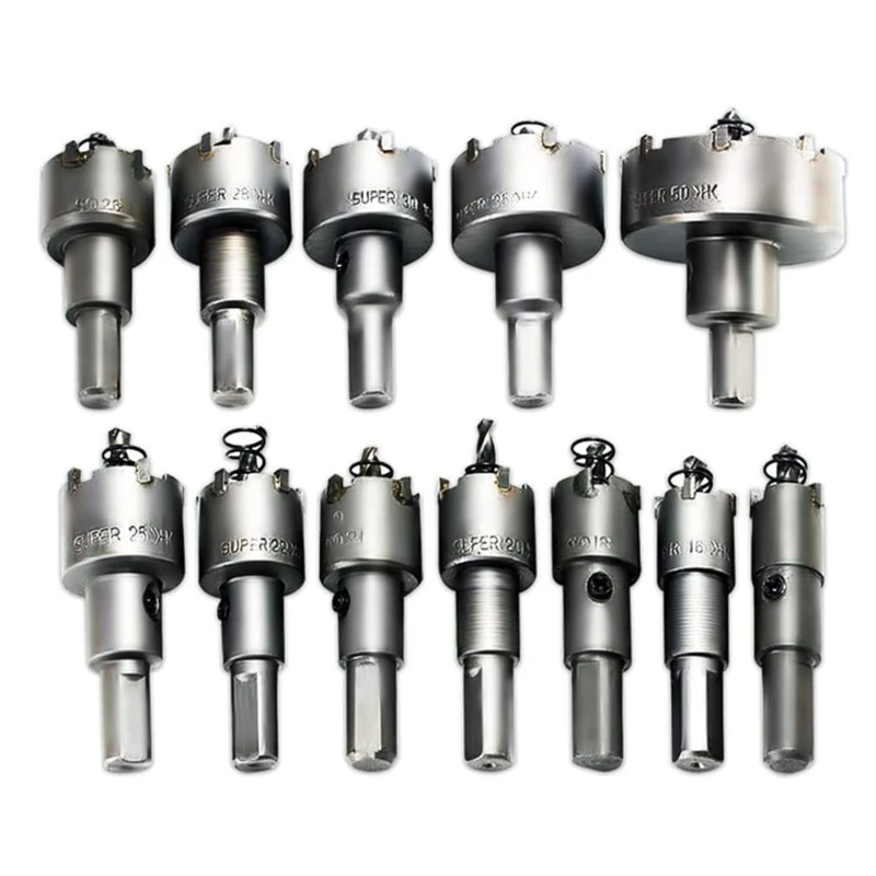 

12 Pieces Hole Hole Set Hole Cutter Fit for Plastic Stainless Steel Iron Dropship