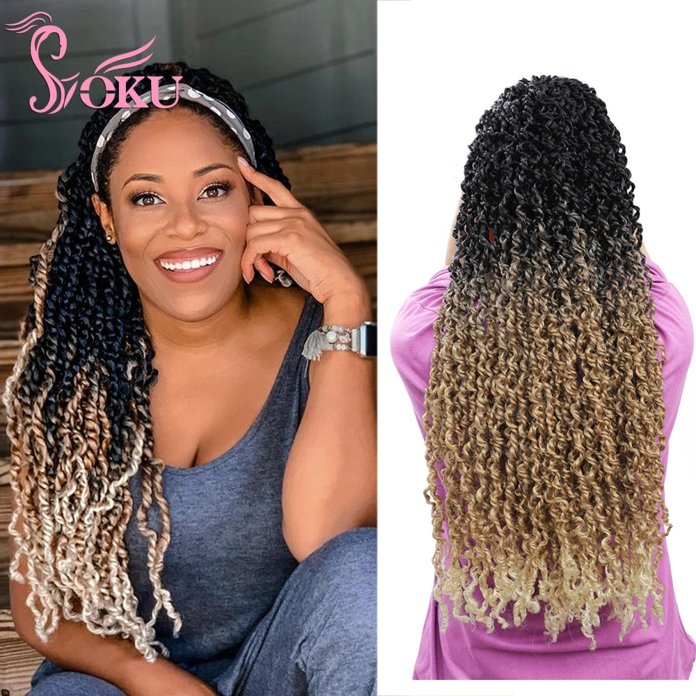 Majesty Twist cabello sintético de ganchillo, extensión de trenzas de 26 pulgadas para mujeres negras, rizado, ondulado, pasión senegalesa, giros de cabello trenzado